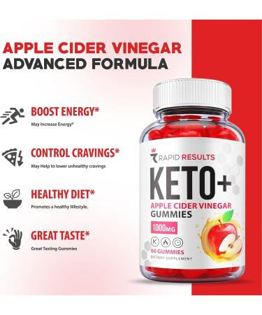 Rapid Results Keto ACV Gummies - Vegan Non GMO Formula with Apple Cider Vinegar for Weight Loss (60 Gummies) - Buy Online on GoSupps.com