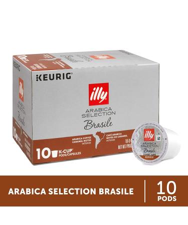 illy Arabica Selections Brasile - 100% Arabica K-Cup Pods for Keurig | Bold Italian Drip Coffee | 10 Count - Buy Online on GoSupps.com