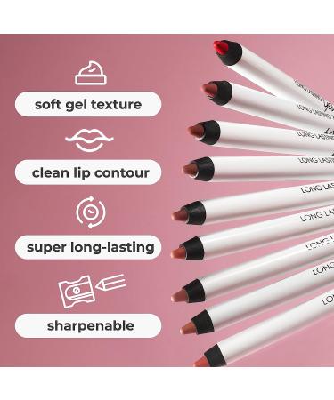 Lamel Gel Lip Liner N. 401 - Long-Lasting & Waterproof Pencil for Colorful & Textured Lips - Smudge-Proof Precision with Nourishing Ingredients - Peach Shade - Cruelty-Free - 1.7g - Buy Online on GoSupps.com