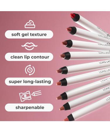 Lamel Matte Gel Lip Liner Pencil | Longwear Waterproof Formula | High Pigmented Burnt Ocher Shade | Cruelty-Free Paraben-Free - 403 1 7g/0.05oz - Buy Online on GoSupps.com