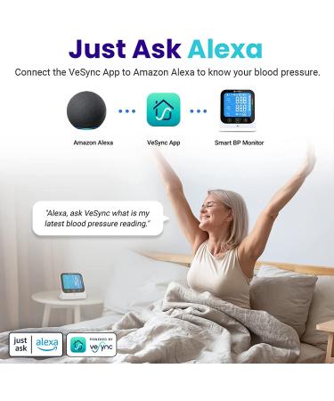 Etekcity Bluetooth Blood Pressure Monitor | FSA & HSA Approved | Large Arm Friendly | Unlimited Memories in APP | Dual Power - Buy Online on GoSupps.com