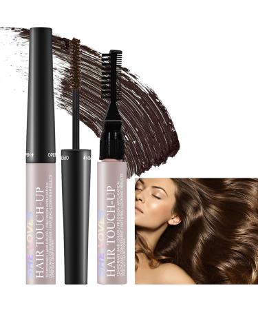 Root Touch-Up Stick Semi-Permanent Hair Dye Temporary Brush Colour Waterproof Long Lasting Grey Hair Coverage Beard Colouring Hair Dye For Women Mascara Root Coverage-Type 3 Brush(Deep Brown01) 01dark brown