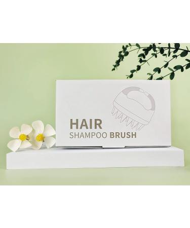 Aimike Scalp Massage Brush - 2 PCs Eco-Friendly Silicone Shampoo Brush for Hair Growth & Dandruff Reduction - Green & White Head Massager - Buy Online on GoSupps.com