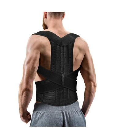 Posture Corrector Scoliosis Back Brace Spine Corset Shoulder Therapy Straight Back Support Posture Correction Belt Black X-Large - Buy Online on GoSupps.com