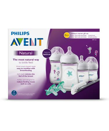 Philips Avent Natural Baby Bottle Gift Set with Seahorse Design - SCD113/37 - Buy Online on GoSupps.com