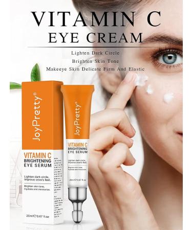 JoyPretty 20ml Vitamin C Brightening Eye Serum for Dark Circles, Puffiness, and Fine Lines (2PCS) - Buy Online on GoSupps.com