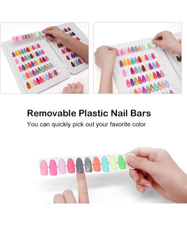 Nail Display Book C9: 120 Gel Nail Polish Samples | Nail Colour Swatch Board for Technicians - No Glue Required - Buy Online on GoSupps.com