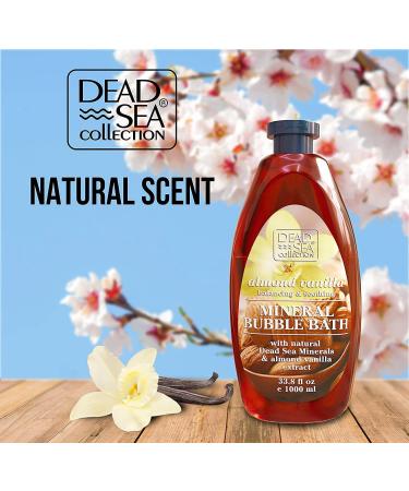 Dead Sea Collection Bubble Bath for Women and Men - with Almond Vanilla Oil and Pure Minerals - Nourishing and Moisturizing Skin - Pack of 2 (2000 ml) - Buy Online on GoSupps.com