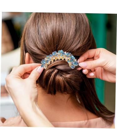 Didiseaon headgear Korean version hairpin bride hair comb rhinestone hair comb bridal hair accessories hair side comb decorate rhinestones bride hair accessories the flowers - Buy Online on GoSupps.com