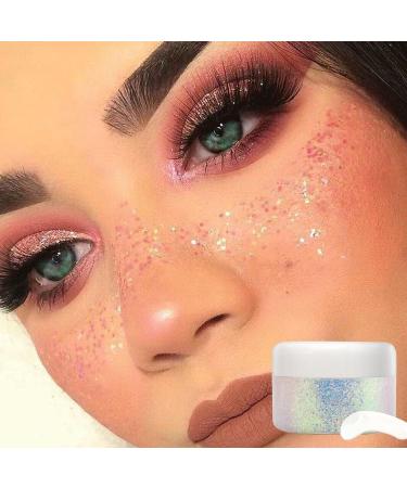 Hair Gel | Hair Gel for Holographic Mermaid - Holographic Sparkling Chunky Mermaid Sequins Makeup Hair Festival Body Face Uaxiu 01# - Buy Online on GoSupps.com
