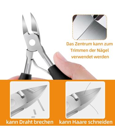 Precision Stainless Steel Foot Nail Knipper & Scissors for Ingrown Toenails - Professional Pedicure Tool & Gift - Buy Online on GoSupps.com