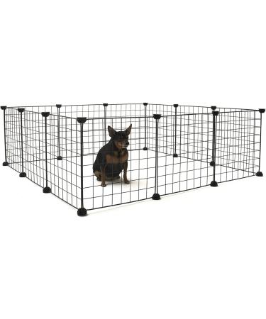 Small Pet Playpen 13.8x13.8 - Indoor/Outdoor Metal Wire Cage for Small Animals - Guinea Pigs, Bunny, Hamster - Portable Yard Fence by Allisandro - Buy Online on GoSupps.com