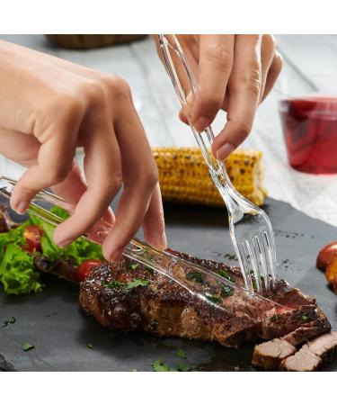 192 Pack Premium Heavyweight Disposable Clear Plastic Silverware - Cutlery Combo Set - Buy Online on GoSupps.com