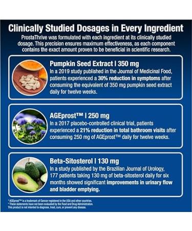 ProstaThrive - Experience Restful Nights Boosted Energy in The Morning Healthy Bathroom Habits and a Robust Urine Stream - Revitalize Your Prostate Health - 90 Capsules - 1Pack - Buy Online on GoSupps.com