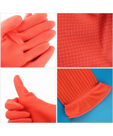 Buogint Long Rubber Gloves Kitchen Dishwashing Gloves Reusable Household Gloves Waterproof Cleaning Gloves for Home Painting Garden - Buy Online on GoSupps.com