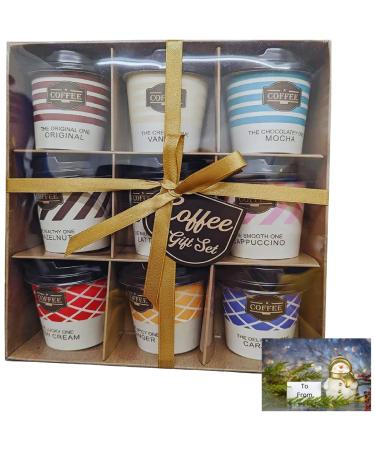 Coffee Gift Set - Assorted Coffee Collection | Flavours of Ginger Irish Cream Vanilla Salted Caramel Mocha | Fathers Day Gifts for Women Birthday gifts for her him & gift tag (Coffee Gifts)