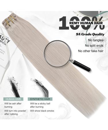 Moresoo Clip-In Extensions Real Hair - Blonde #60A 30cm Double Tresses 70g Remy Hair Clips - Buy Online on GoSupps.com