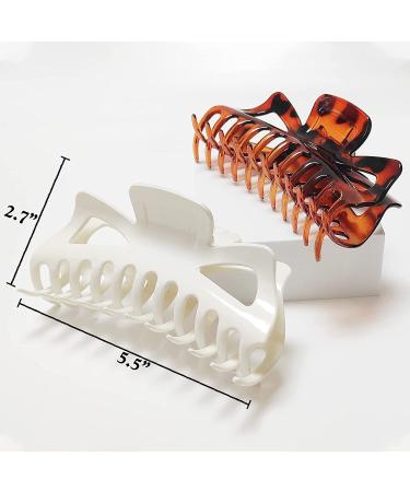LILIEBE 5.5 Large Hair Claw Clips - Set of 4 Shiny Hair Clips for Thick Hair | Strong Hold Hair Clips for Women - Buy Online on GoSupps.com