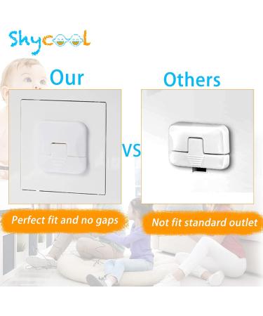 Baby Proofing Outlet Protector Plugs - 37 Pack Hidden Pull Handle Electrical Safety Outlet Covers Not Easy for Child Remove Prevent Babies from Block Electric Shock Risk - Buy Online on GoSupps.com