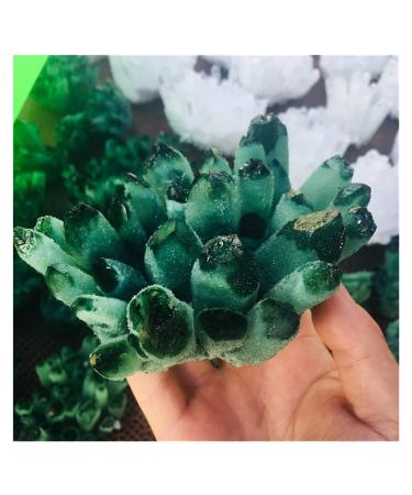 Natural Crystal Rough Crystal Cluster Natural Green Ghost Phantom Quartz Crystal Cluster Specimen (Size : 700-800g)