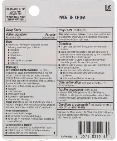 Anbesol Gel Maximum Strength 0.33 oz (6 Pack) - Fast Pain Relief for Oral Discomfort - Buy Online on GoSupps.com