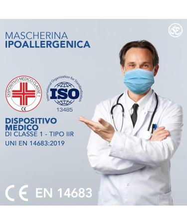 Buy EN14683 Certified 3-Layer Medical Masks - 100 Disposable Surgical Masks (BFE 98%) - Blue Oral Protection Masks for International Shipping - Buy Online on GoSupps.com