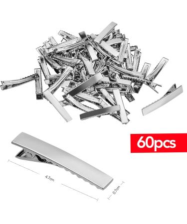 Iyinjuan 60 Pcs Duck Hair Clips - 1.85 Silver Metal Alligator Hairdresser Clamps & Curl Clips - Durable Hair Styling Accessories - Buy Online on GoSupps.com