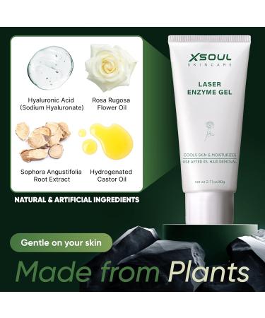 XSOUL Cooling Gel for Laser Hair Removal - Soothes & Moisturizes Skin with SOPHORA ANGUSTIFOLIA & ROSA RUGOSA Extracts | 2.11OZ | International Shipping Available - Buy Online on GoSupps.com