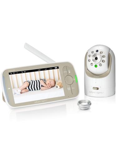 Infant Optics DXR-8 PRO Baby Monitor 720P 5" HD Display with A.N.R. (Active Noise Reduction), White