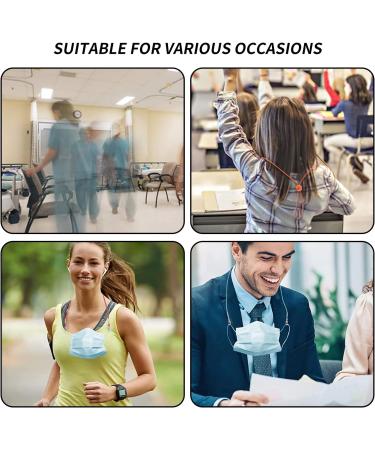 12-Piece Elastic Mask Chain - Adjustable Mouth Protection Holder for Kids & Adults (Black) | International Shipping Available - Buy Online on GoSupps.com