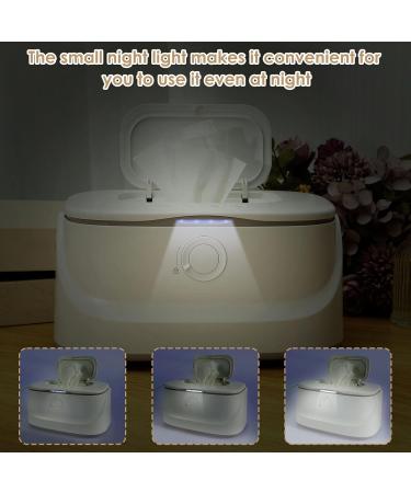 Abizarch USB Baby Wipe Warmer with LED Light Baby Wipe Warmer Dispenser 3 Adjustable Temperature Diaper Wipe Warmer Portable Baby Wipe Heater Warmer Keeps Wipes Warm and Moist for Newborns Baby Nurser White - Buy Online on GoSupps.com