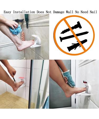 Shower Foot Rest Shower Foot Rest for Shaving Legs Upgrade Attach Soap Dish Can Folding Portable Foot Rest Replace Shower Stools - Buy Online on GoSupps.com