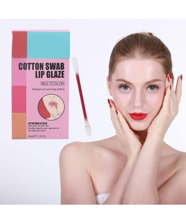 Cotton Swab Lip Gloss Set - 20 Pack Disposable Lipstick in Nude Shade for Moisturized Lips | Makeup Essential Lip Balm & Oil Applicator - Buy Online on GoSupps.com