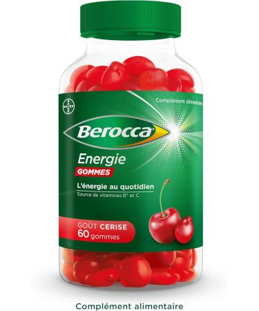 Berocca Energie Gommes Everyday energy in fruity flavored erasers - Pack of 2 boxes of 60 erasers - Buy Online on GoSupps.com