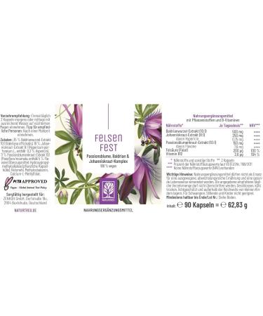 Felsenfest St. John's Wort Capsules - High-Dose Valerian & Passion Flower - Vegan 90 Count with Folic Acid & B12 - Comparison Winner for Stress Relief - Buy Online on GoSupps.com