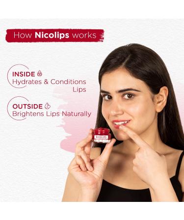 Bell.a Vit.a Organic NicoLips Lip Scrub Balm - Brightening Treatment for Dark Chapped Lips | 20g for Men & Women - Effective Lip Care Smoker Relief & Lipstick Stain Removal - Buy Online on GoSupps.com