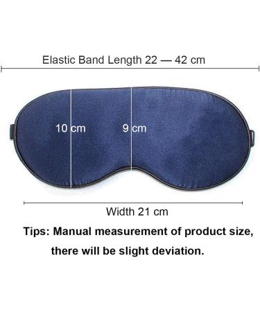 Luxury Dark Blue Silk Sleeping Mask | Adjustable Eye Mask for Travel & Night Sleep - Buy Online on GoSupps.com