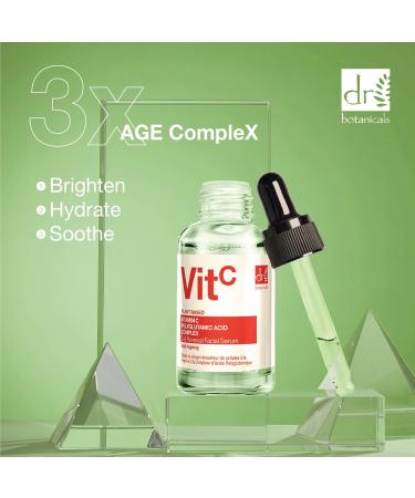 Dr BOTANICALS Anti Aging Facial Serum With 3% Vitamin C & 1% Polyglutamic Acid Complex | Hydration Wrinkle Reduction and Youthful Radiance in One Bottle | Luxury Anti-Aging Skincare - Buy Online on GoSupps.com