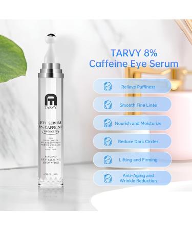Eye Serum, Under Eye Cream For Dark Circles, 8% Caffeine Eye Serum For Women & Men, Eye Cream Anti Aging With 360 Massage Ball, Eye Cream For Puffiness And Bags Under Eyes, Eye Serum For Fine Lines - Buy Online on GoSupps.com
