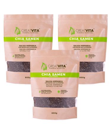 GreatVita Chia seeds (1 x 2400g) natural without genetic engineering