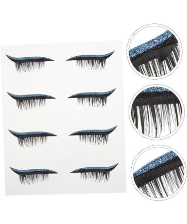 HAPINARY 4 Pairs False Eyelashes Eye Makeup Sticker Blue Tape Adhesive Man Liquid Eyeliner Halloween Plastic 1 count (Pack of 1) Blue - Buy Online on GoSupps.com