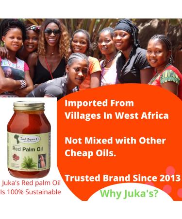 Juka's Red Palm Oil - 100% Organic & Natural from Africa - 33.8 fl oz - Buy Online on GoSupps.com