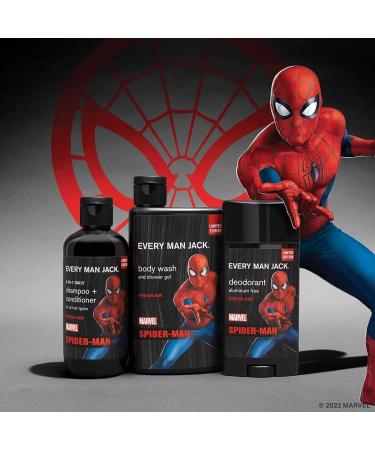 Every Man Jack Spider-Man Body Set - Perfect for Every Guy & Marvel-Lover - Bath and Body Marvel Gift Set with Clean Ingredients & Incredible Scents - Includes Body Wash Shampoo & Deodorant - Buy Online on GoSupps.com