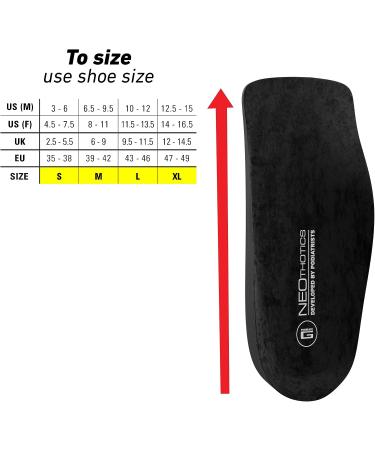 Neo G NeoThotics Pro-Expert Plantar Fasciitis Arch Support Insoles - 3/4 Length Orthotic Inserts for Foot Pain Relief - M Medium - Buy Online on GoSupps.com