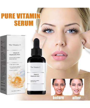 Vitamin C Face Serum for Wrinkle Vitamin C and E Serum Hyaluronic Acid Face Serum for Dark Spot Anti Aging & Even Skin Tone Nicotinamide Eye Serum Vitamin E Facial Serum High Hydrating Plump Skin - Buy Online on GoSupps.com