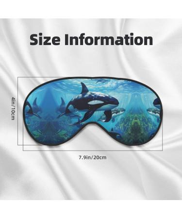 Killer Whales Swim Along Print Eye Mask | Ultra-Soft Light-Blocking for Comfort & Restful Sleep | International Shipping Available - Buy Online on GoSupps.com