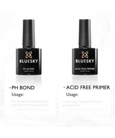 BLUESKY PH Bond 10ml PH Balancing Gel Nail Prep Prevents Gel Nail Polish Lifting and Peeling Extends Manicure Life for a 21 Day Long-Lasting Manicure Professional Salon & Home Use - Buy Online on GoSupps.com