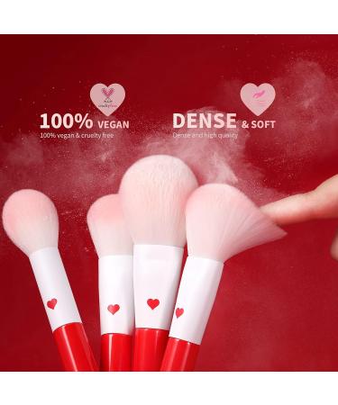 Docolor 32-Piece Professional Makeup Brushes Set - Premium Kabuki Brushes for Foundation, Blending, Contour, and More - Red/White Gift Kit - Buy Online on GoSupps.com