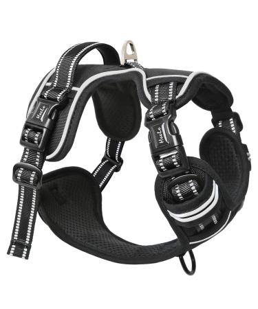 Heele dog harness without train breast tableware for large dog adjustable reflective dog dishes breathable dog harness with padded handle no-pull dog harness black l l-breast grapes: 43-86cm uni-black - Buy Online on GoSupps.com