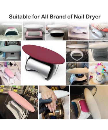 Small Nail Arm Rest Cushion - Portable Manicure Hand Rest for Salon & Home Use - Microfiber Leather - Dark Red - Buy Online on GoSupps.com